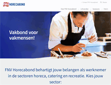 Tablet Screenshot of fnvhorecabond.nl